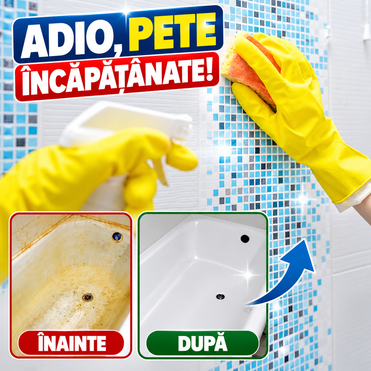Spray Spumant Anticalcar pentru Curățarea Băii
